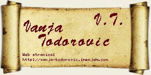 Vanja Todorović vizit kartica